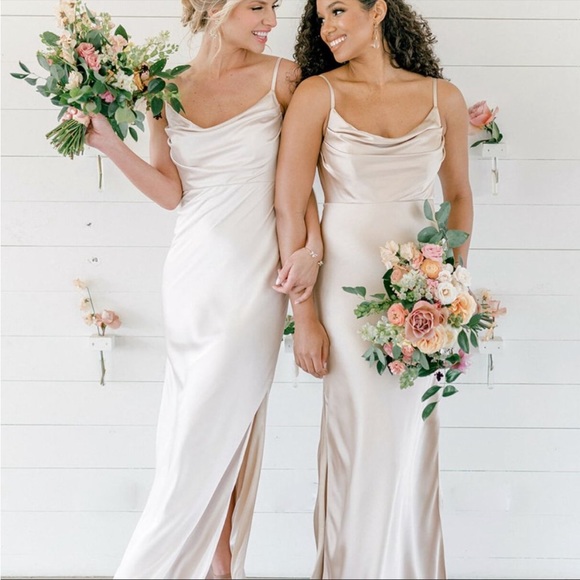 Black Skye Satin Revelry bridesmaids dress - never worn - Picture 2 of 5